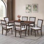 Kansas 6-Seater Dining Set – Elegant Comfort for Everyday Dining
