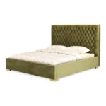 Fais Diamond-Tufted Bed – Green